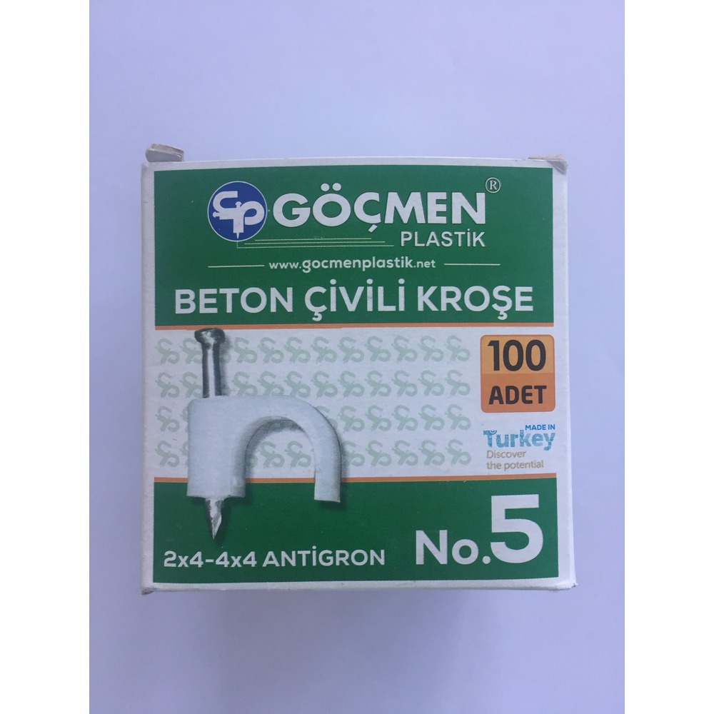 Göçmen Beton Çivili No:5 Kroşe - 10 ADET