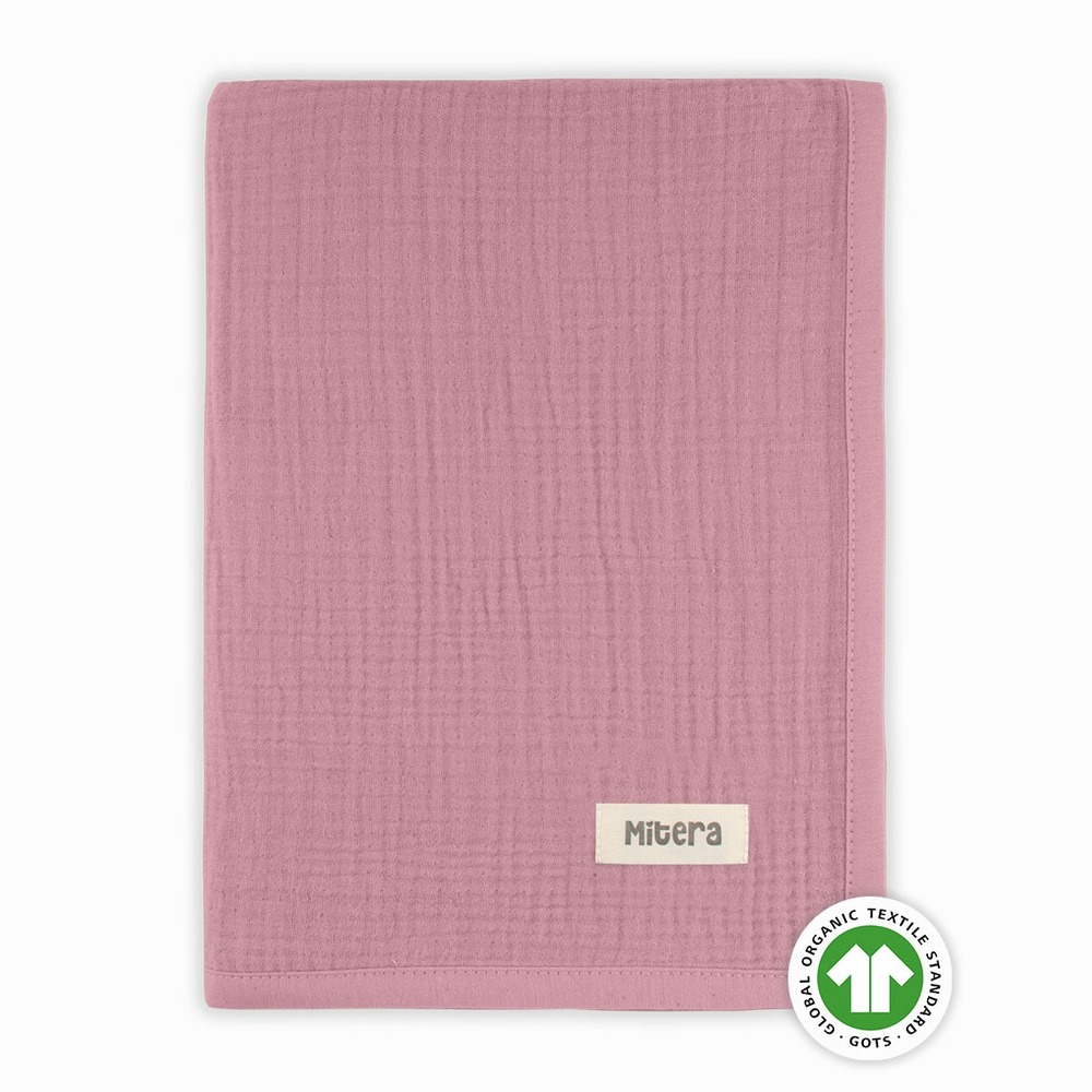 4 Katlı Organik Müslin battaniye - SWEET ROSY