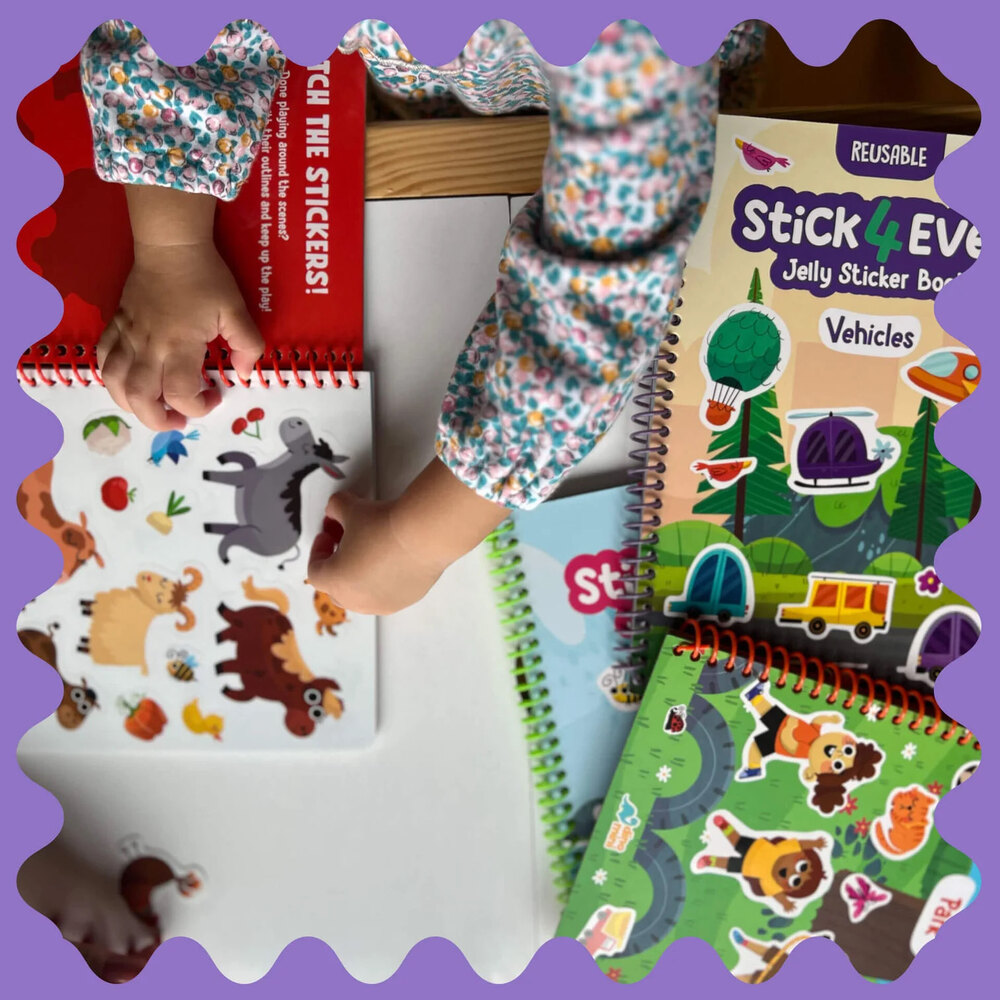 Stick4Ever - Jelly Sticker Book - Vehicles