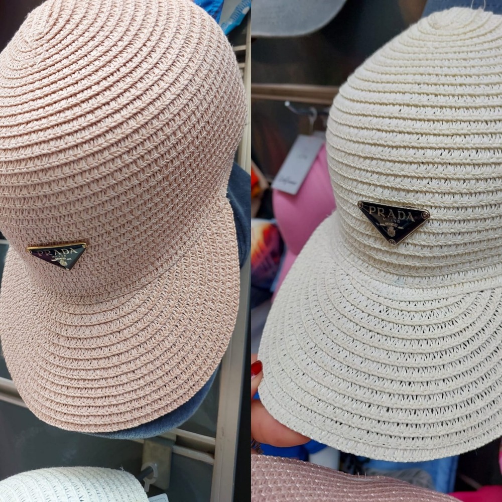 Prada Hasır Kep Şapka