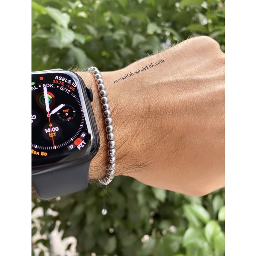 Hematit silver doğal taş bileklik 