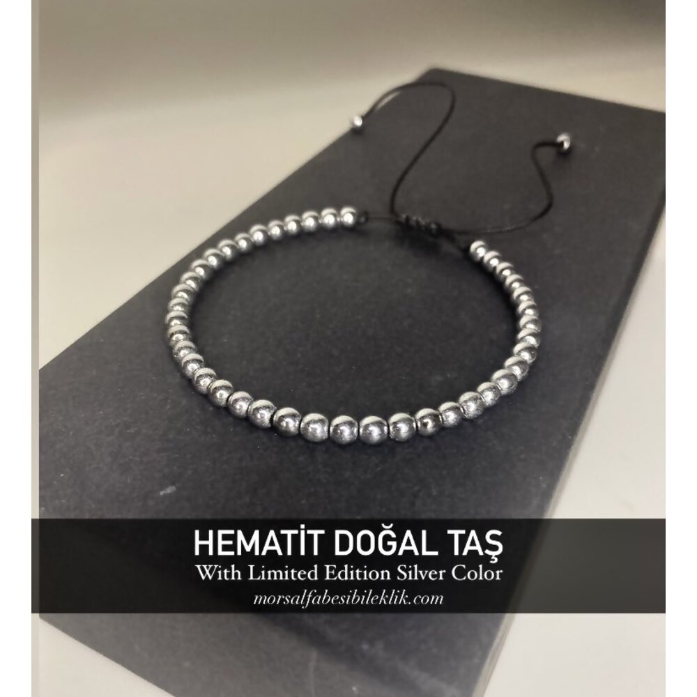 Hematit silver doğal taş bileklik 