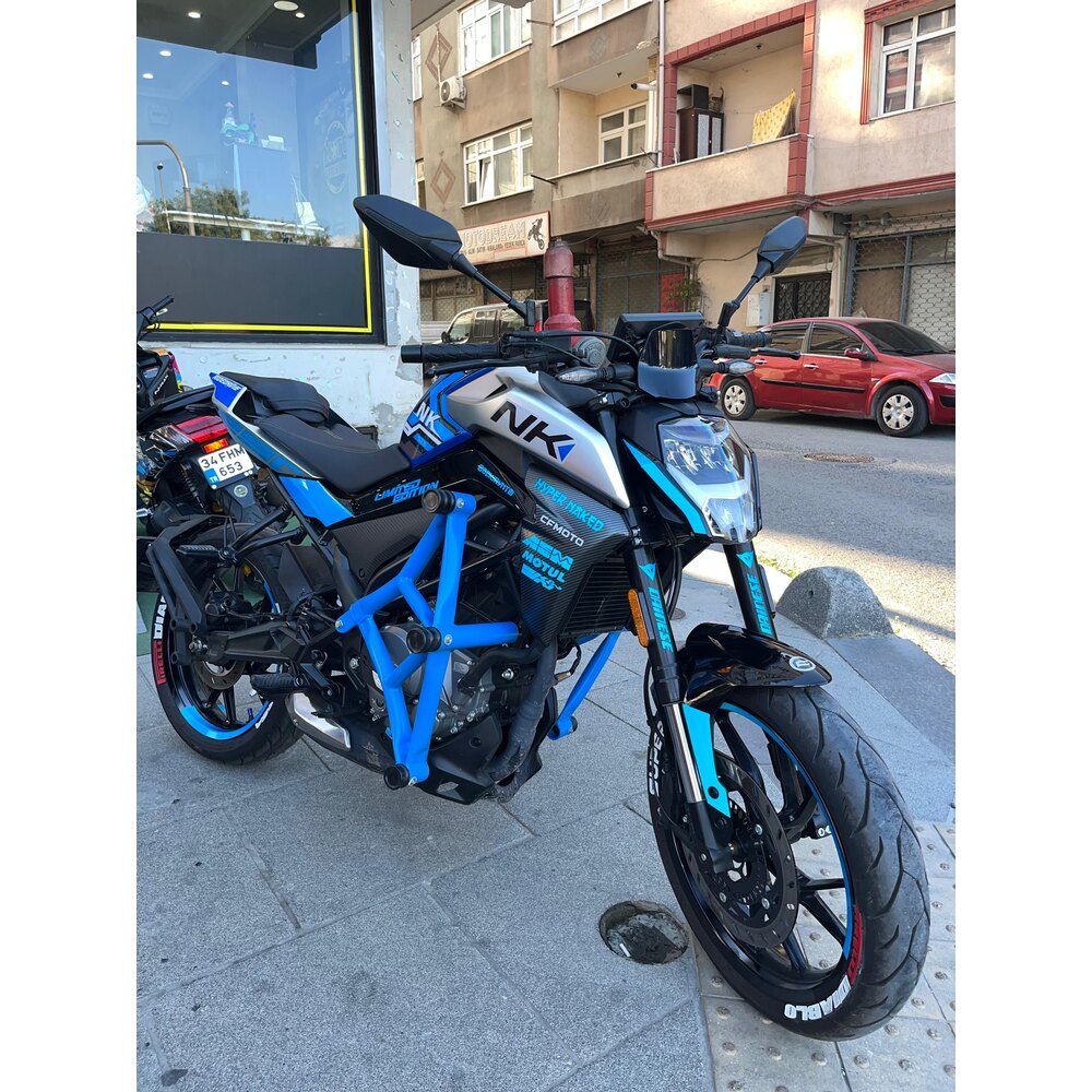 NK250 Mavi Kasa Reflektif Sticker Set | motostickerryedek