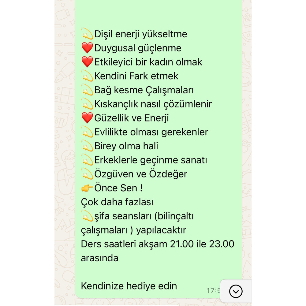 Kadınlığın Keşfi kayıtlı ders