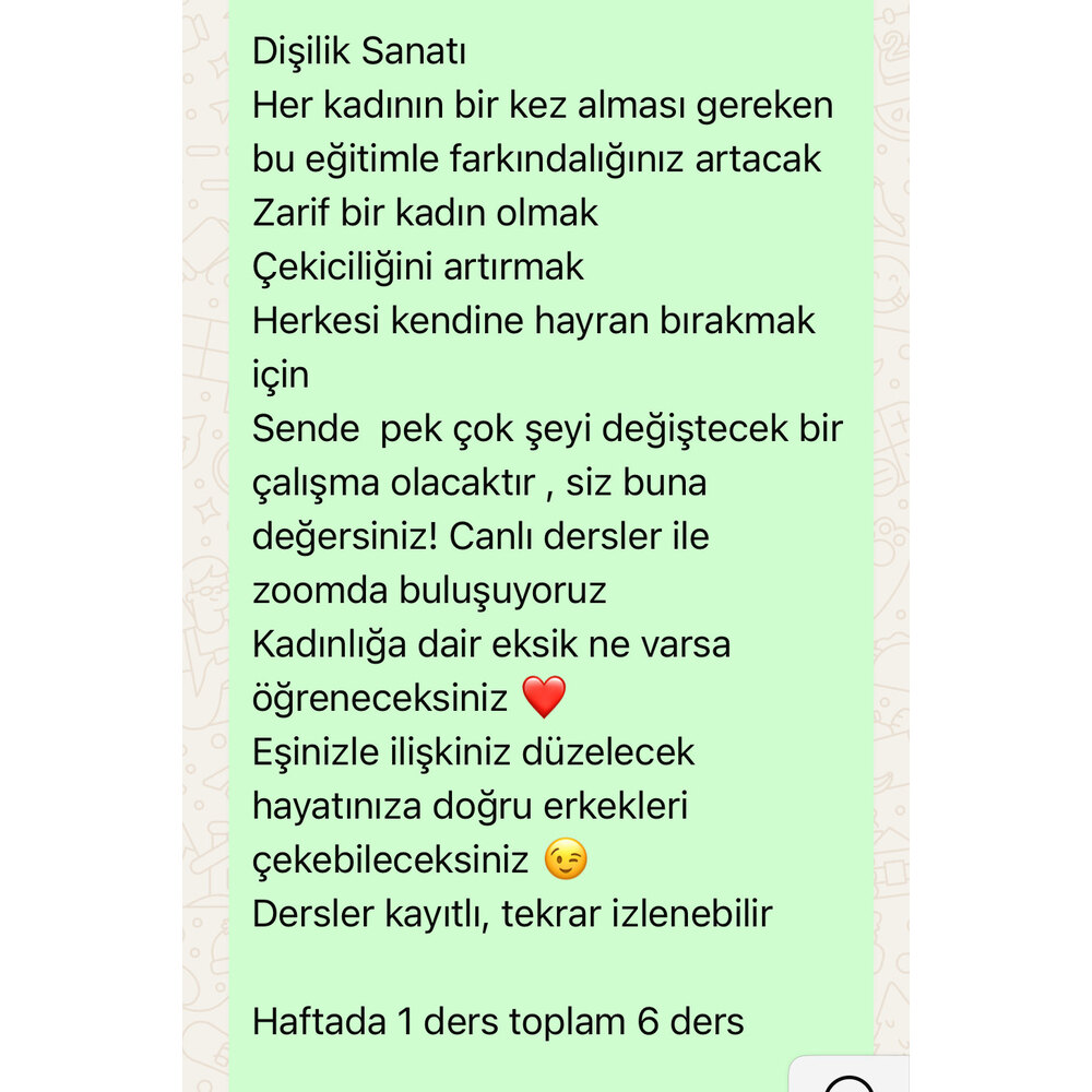 Kadınlığın Keşfi kayıtlı ders