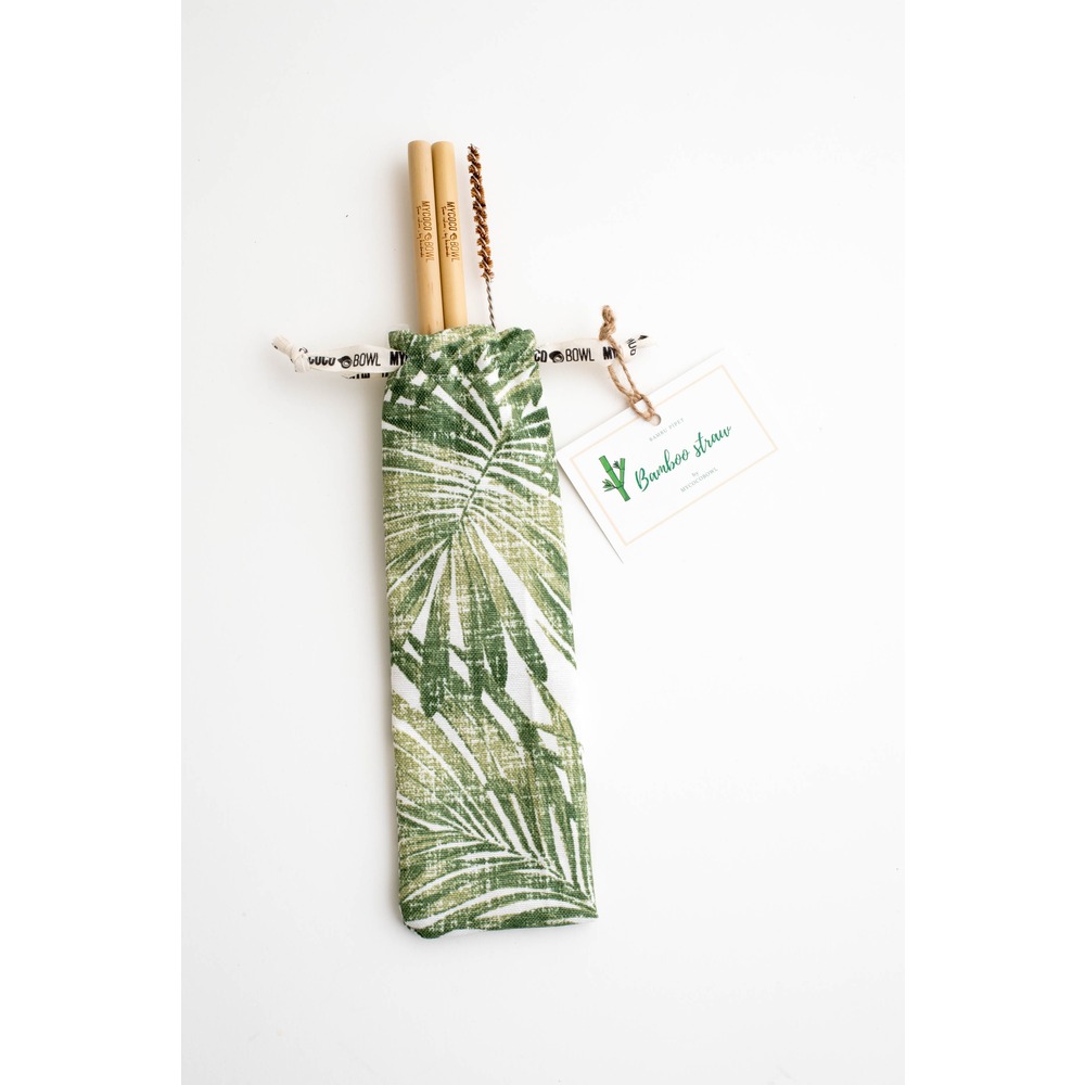 Bambu pipet set (tasarım keseli)