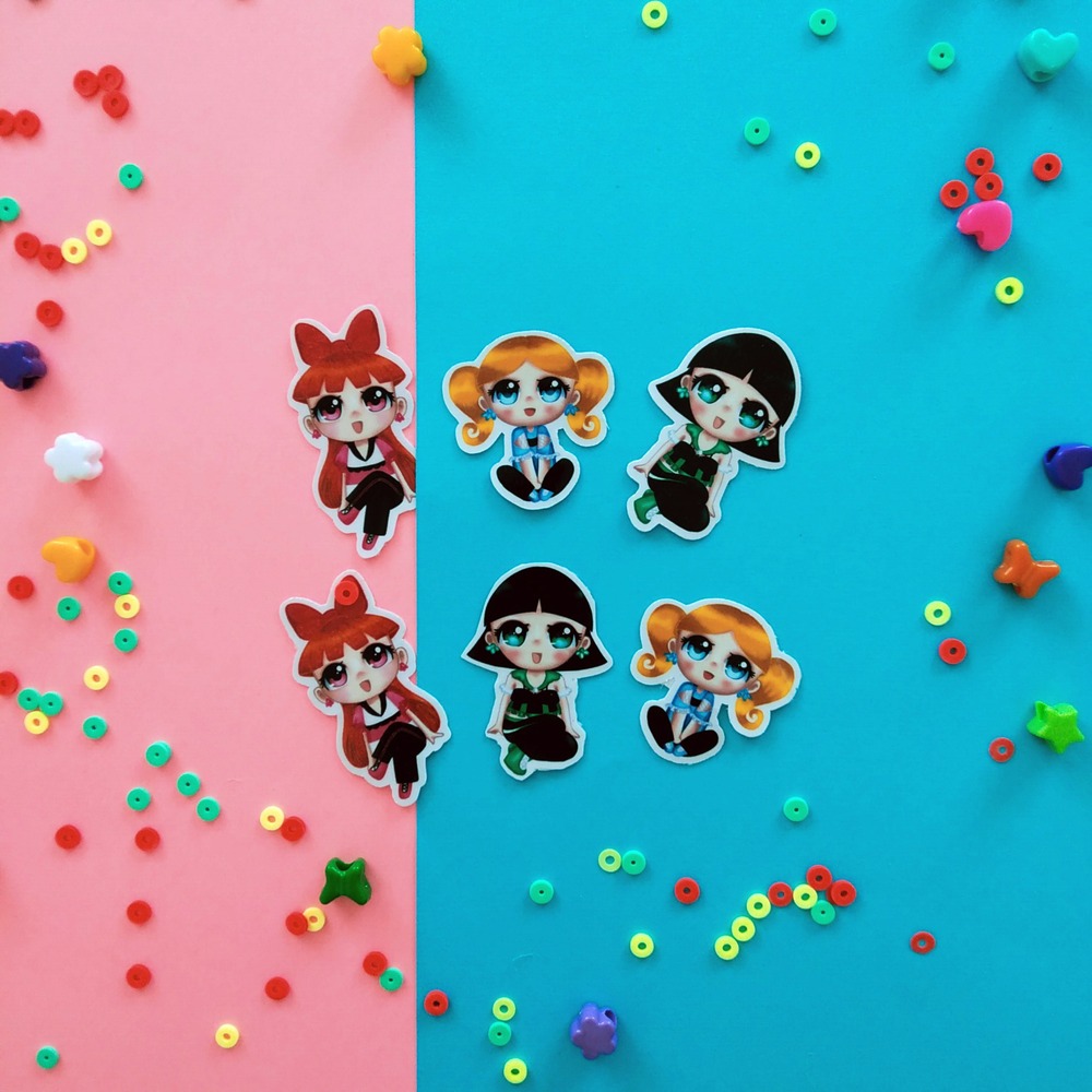 Powerpuffgirls Tekli Sticker