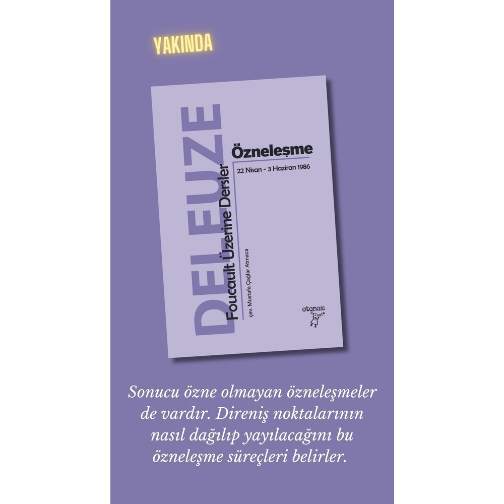 Özneleşme: Foucault Üzerine Dersler