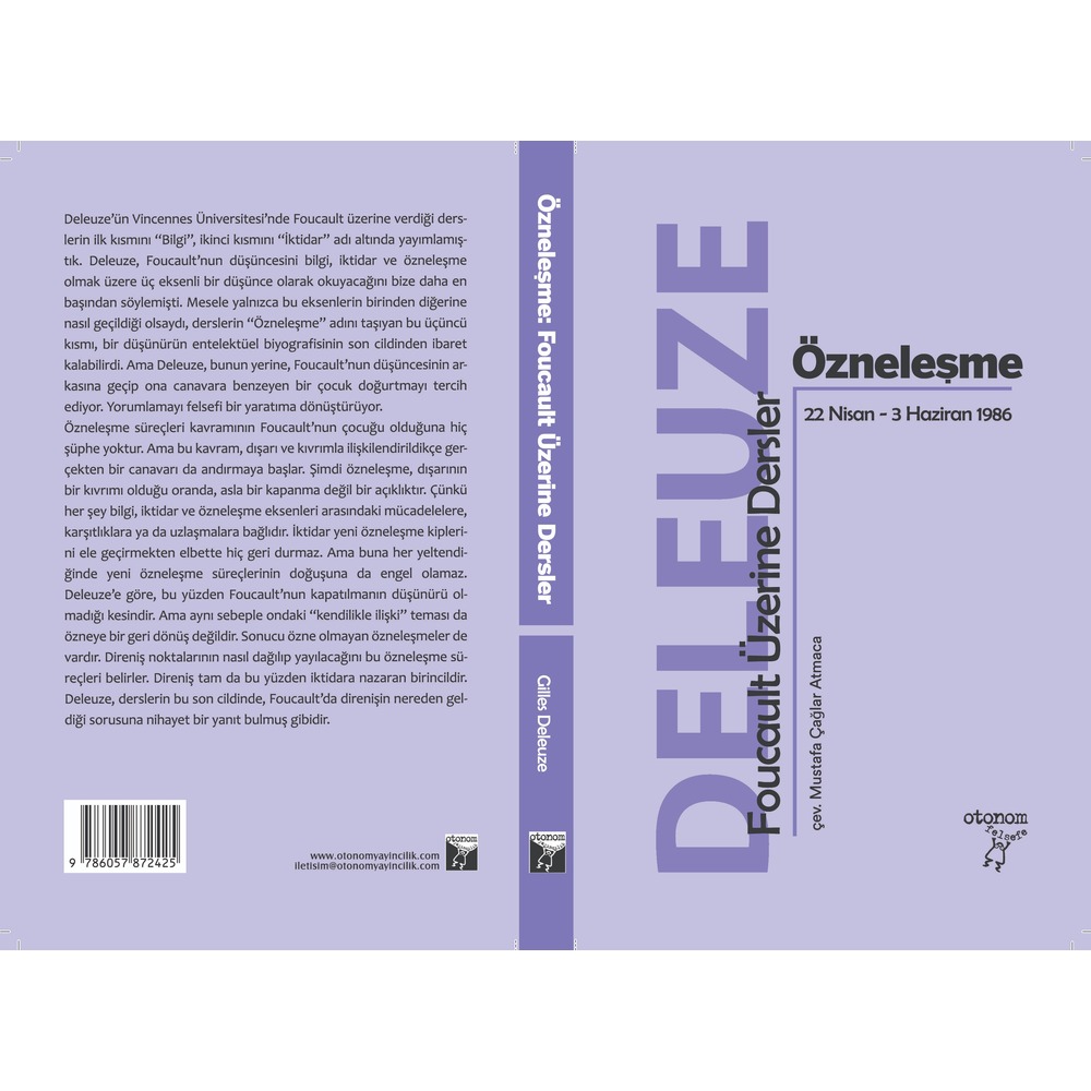 Özneleşme: Foucault Üzerine Dersler