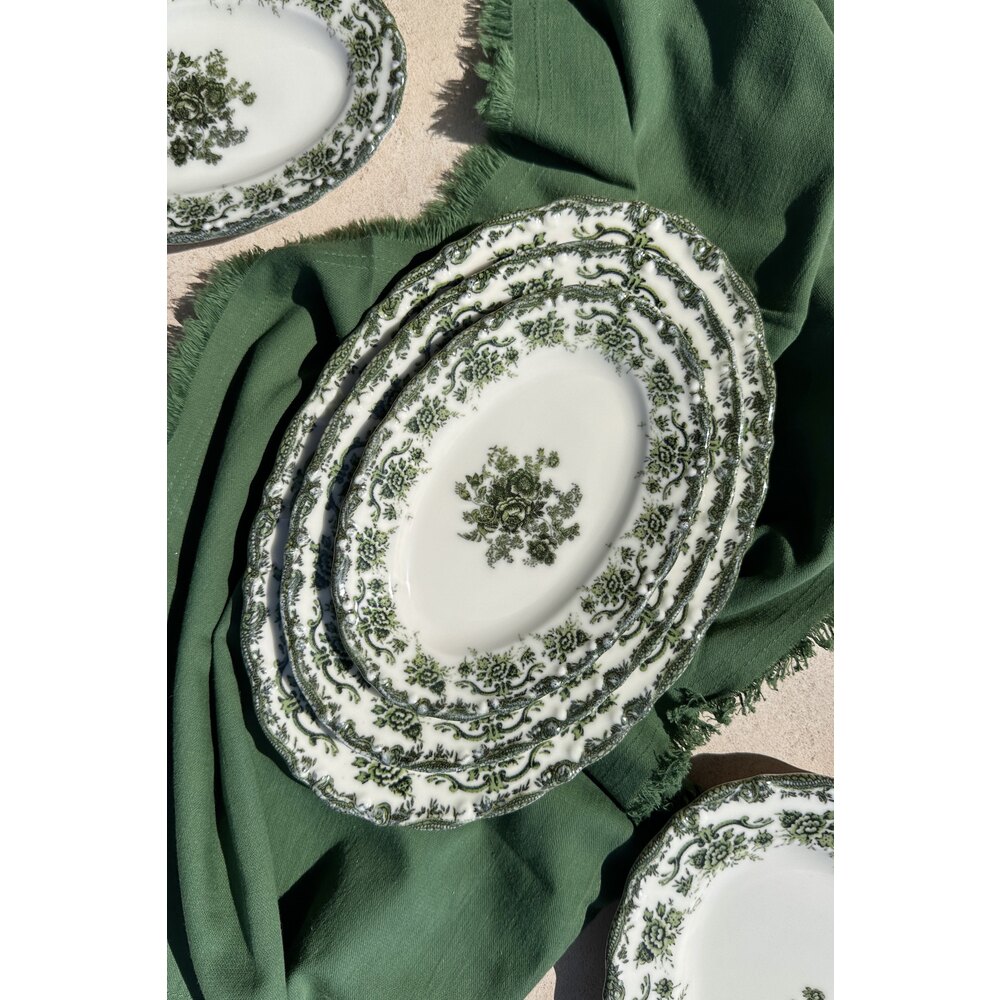 Antique green 6lı kayık seti | PORSELENDEN