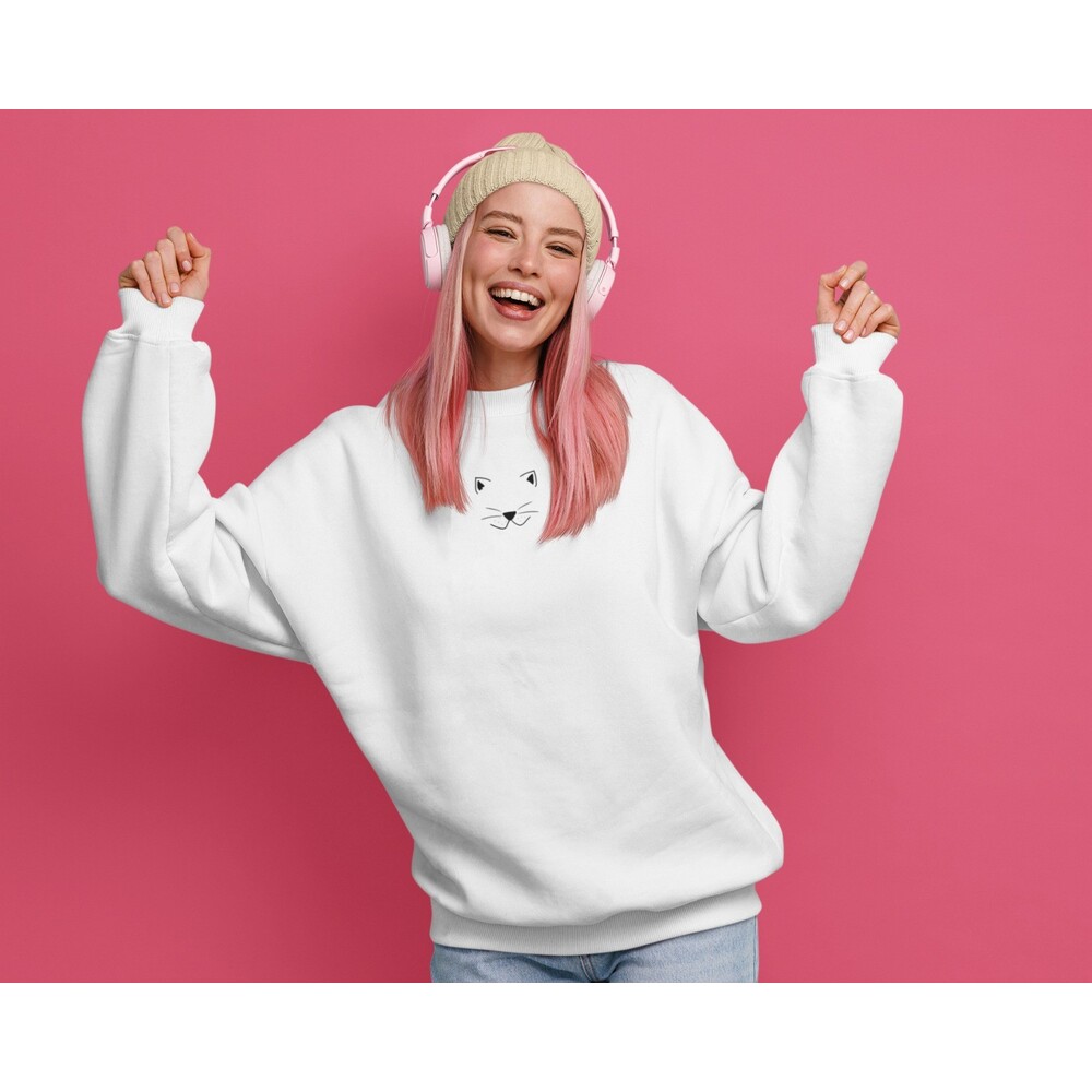 Felis Fethiye Kedi Baskılı %100 Pamuklu Sweatshirt 