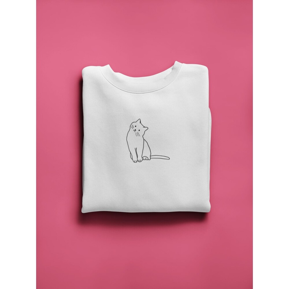 Felis Ayvalık Kedi Baskılı %100 Pamuklu Sweatshirt 