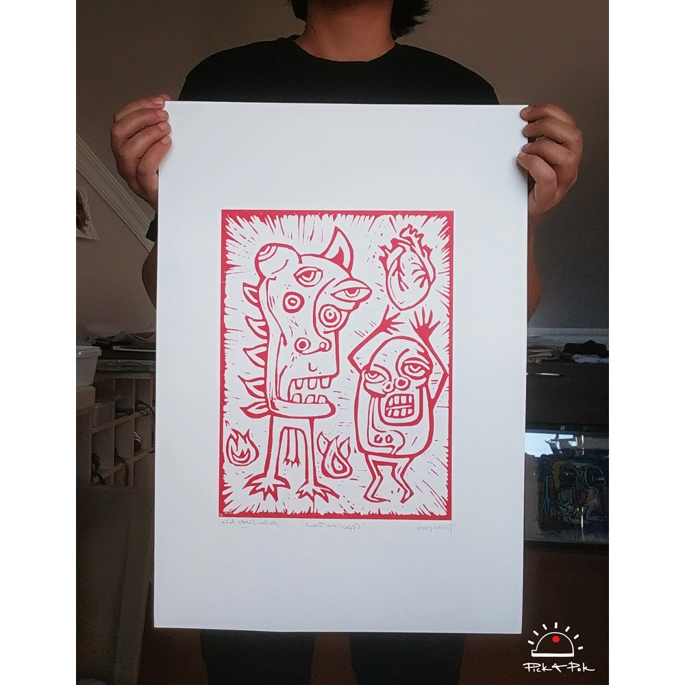 Offer to Devil Serigrafi Poster
