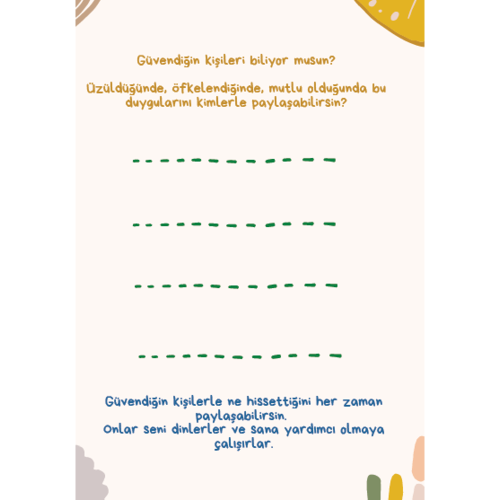 Öfke duygumu kontrol etmeyi öğreniyorum- KİTAPÇIK