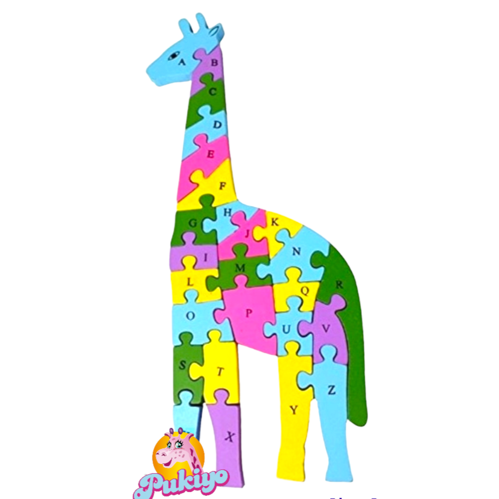 Zürafa Model Ahşap Puzzle