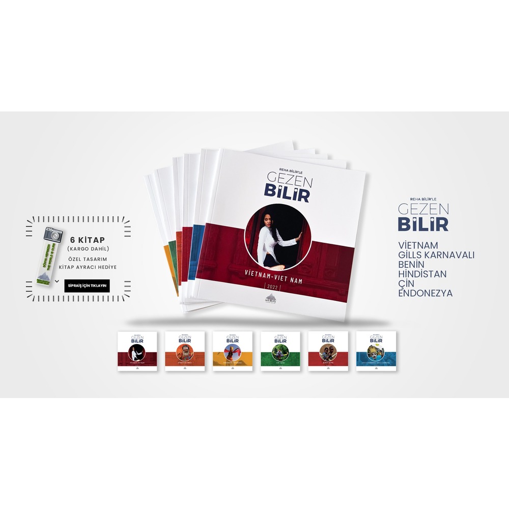 REHA BİLİR'LE GEZEN BİLİR - 6 KİTAP SET OLARAK - ÖZEL TASARIM KİTAP AYRACI HEDİYE