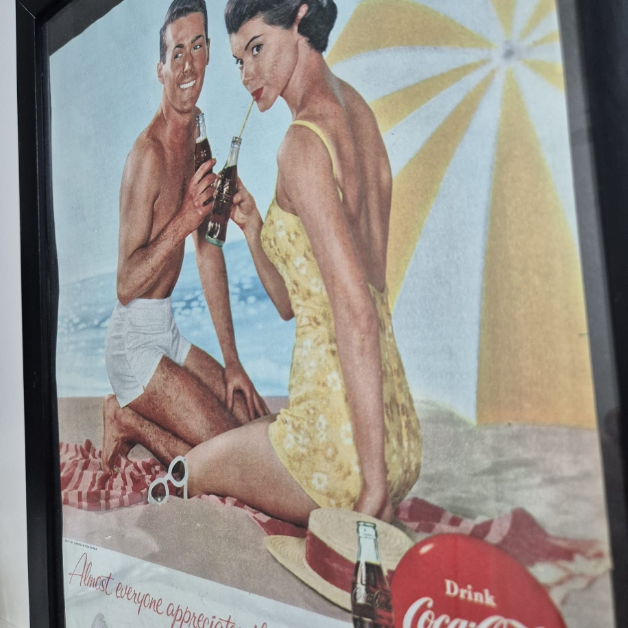 COCA COLA 1955 REKLAM TABLOSU | RETRO PAZARI COLLECTION