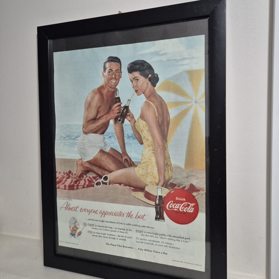 COCA COLA 1955 REKLAM TABLOSU | RETRO PAZARI COLLECTION