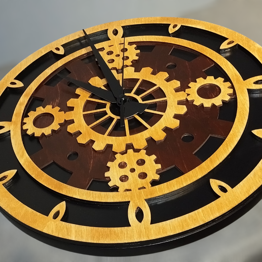 Racsen Design – Steampunk Ahşap Duvar Saati