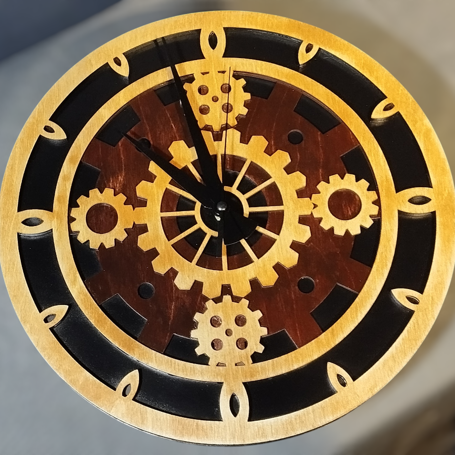 Racsen Design – Steampunk Ahşap Duvar Saati