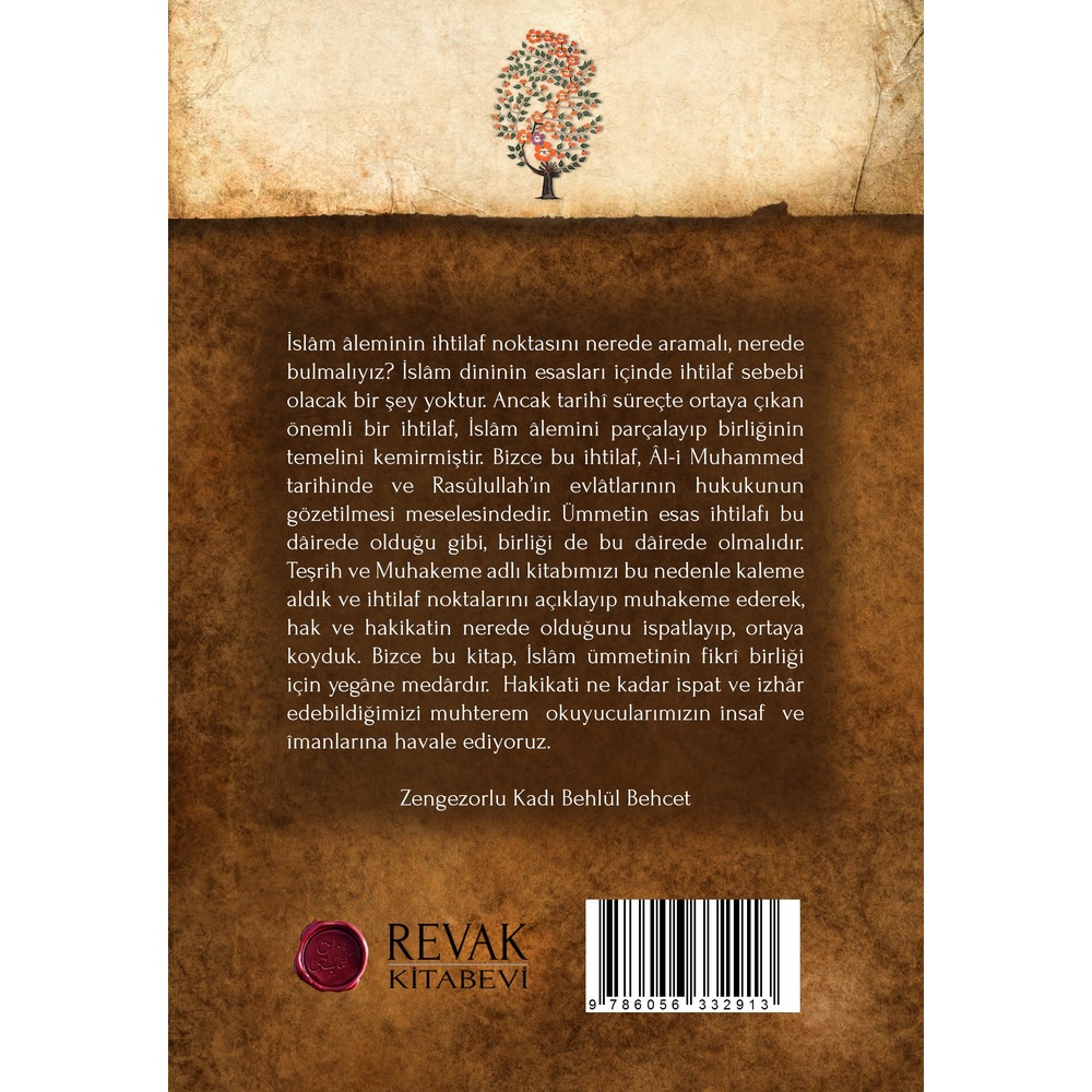 Âl-i Muhammed Tarihinde Teşrih ve Muhakeme // Behlül Behcet Efendi