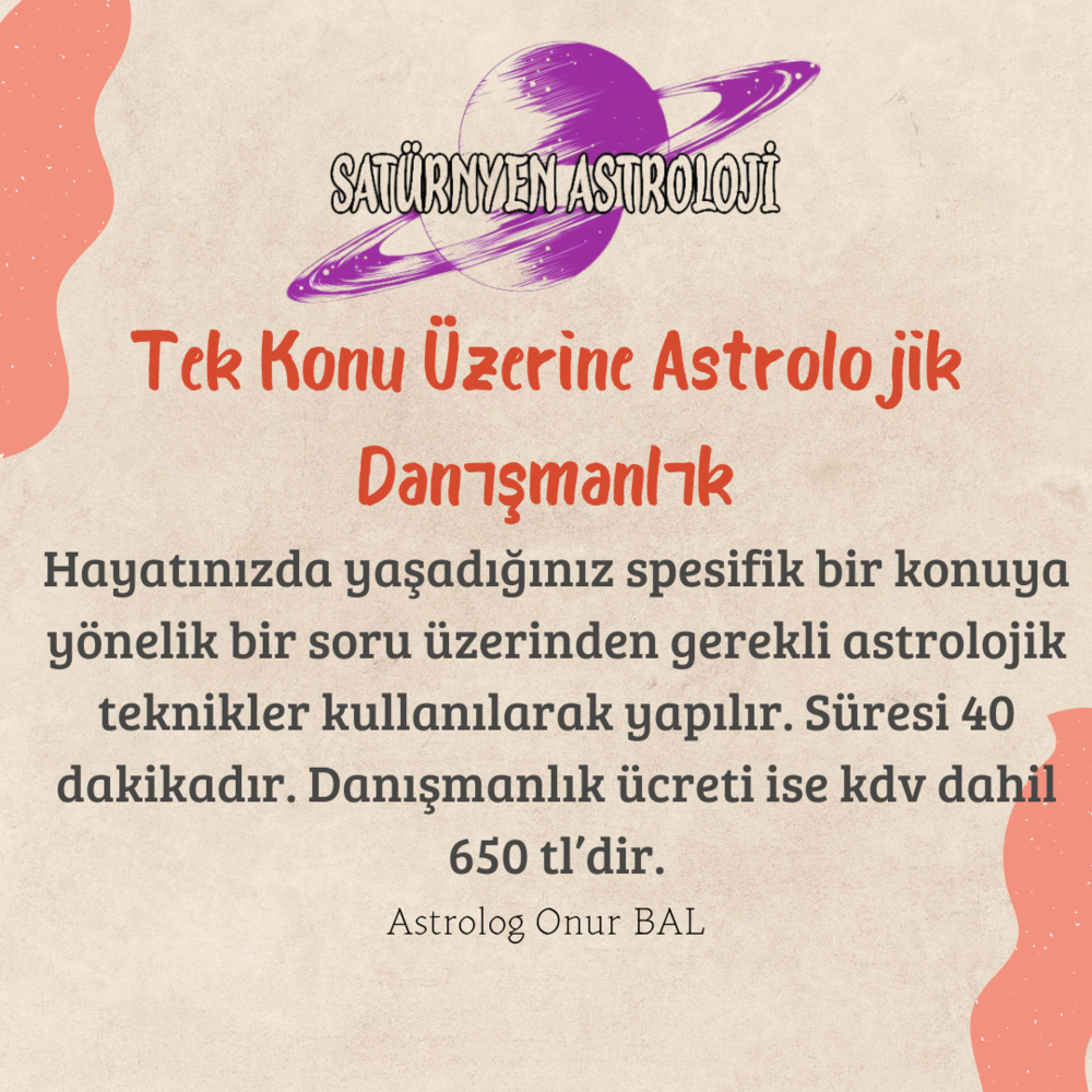 Tek konu üzerine astrolojik danışmanlık