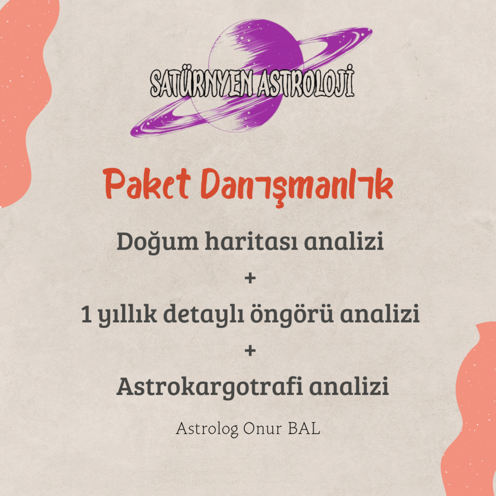 Doğum haritası analizi + 1 yıllık detaylı öngörü analizi + Astrokargotrafi analizi