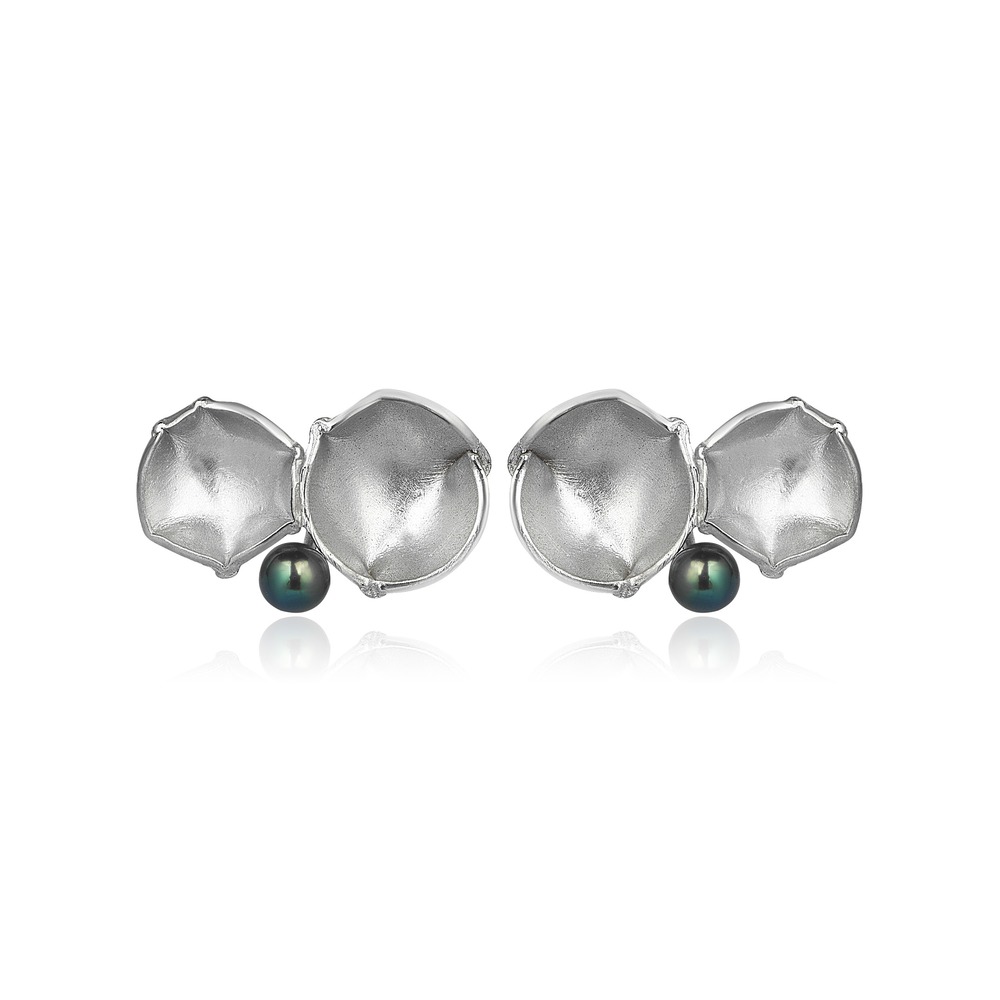 Flora Mono Silver Küpe