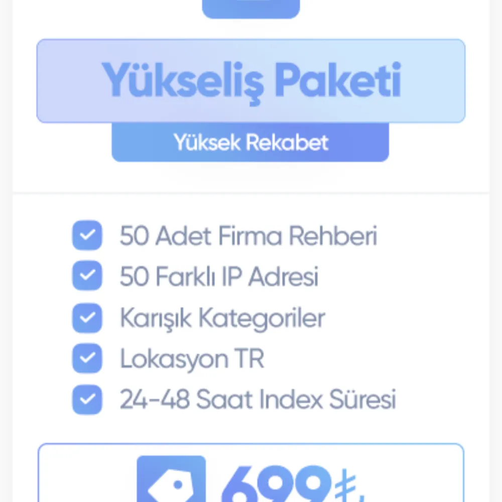 50 Adet Siteden Firma Rehberi Hizmeti ( 50 Farklı IP )