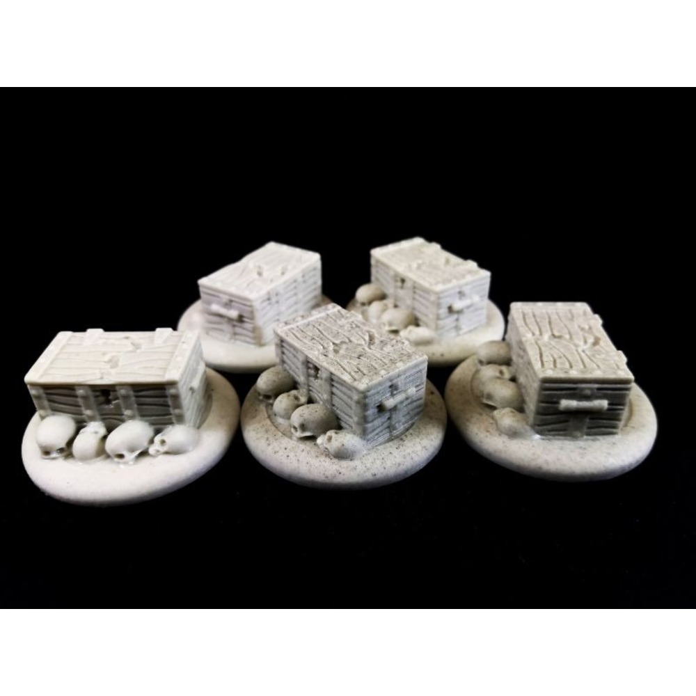 4 Kuru Kafalı Hazine Sandığı 28 mm Ölçek için