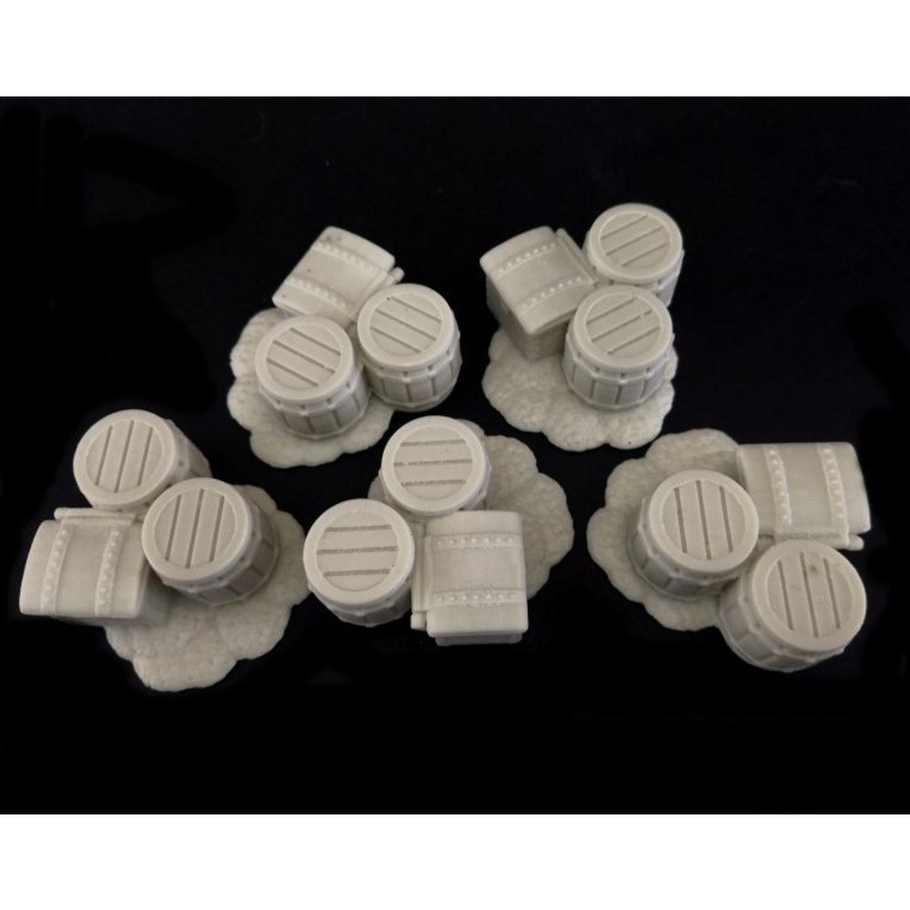 Zeminli Fıçı ve Sandık 5 Adet 28mm Ölçek için 