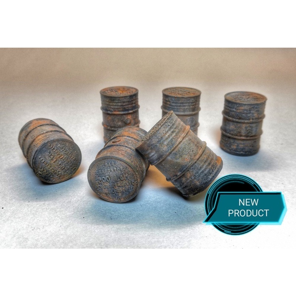 1/35 WWII ESKİMİŞ ALMAN 200 LT VARİL  (Resin) 6 ADET