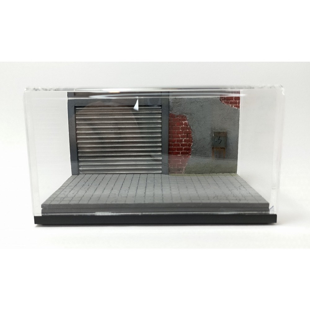 1/64 Garage Diorama Display Case (Gray Blinds)