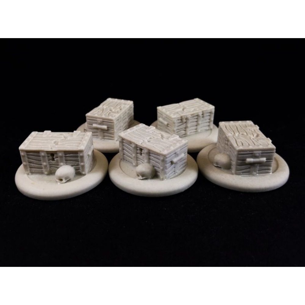 1 Kuru Kafalı Hazine Sandığı 28mm Ölçek için 