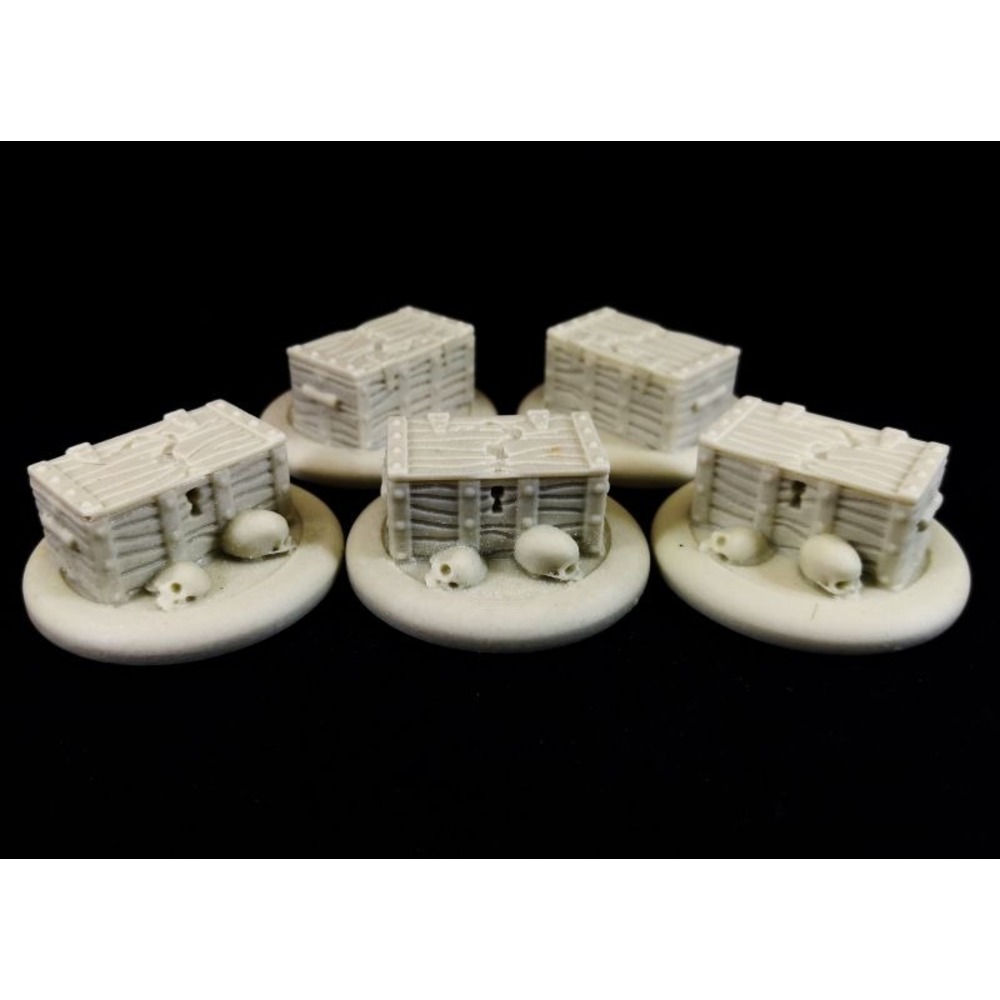 2 Kuru Kafalı Hazine Sandığı 28mm Ölçek için