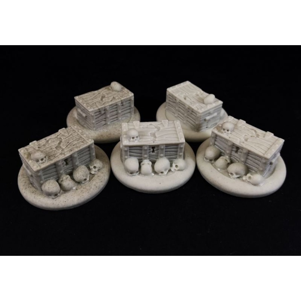 5 Kuru Kafalı Hazine Sandığı 28mm Ölçek için