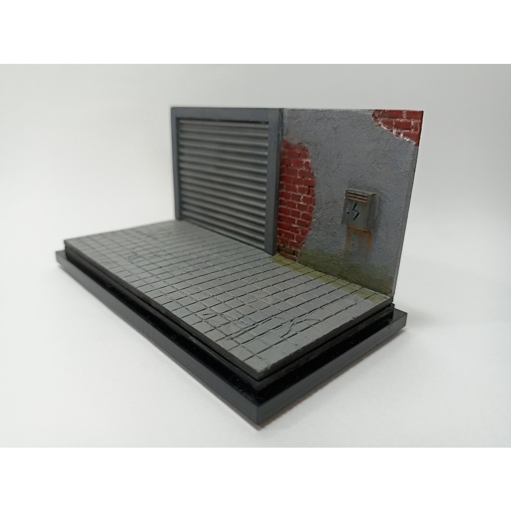 1/64 Garage Diorama Display Case (Gray Blinds)