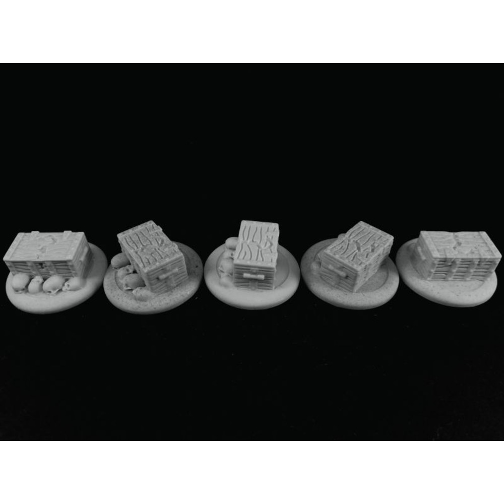 4 Kuru Kafalı Hazine Sandığı 28 mm Ölçek için