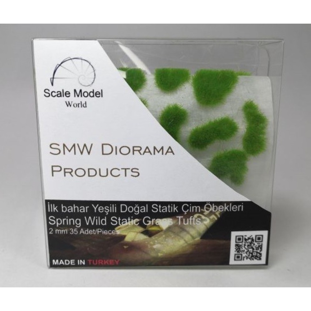 SMW İlk bahar Yeşili Doğal Statik Çim Öbekleri 2mm