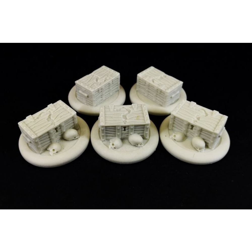 2 Kuru Kafalı Hazine Sandığı 28mm Ölçek için