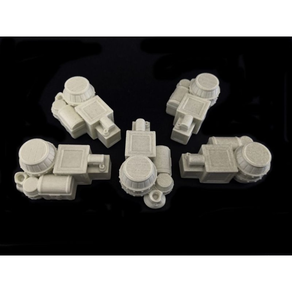 Fıçı+Sandık+Kutu 5 Adet  28mm Ölçek için