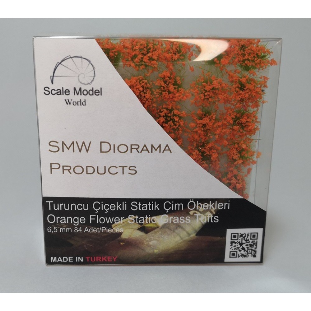 SMW Turuncu Çiçekli Statik Çim Öbeği 6,5 mm 