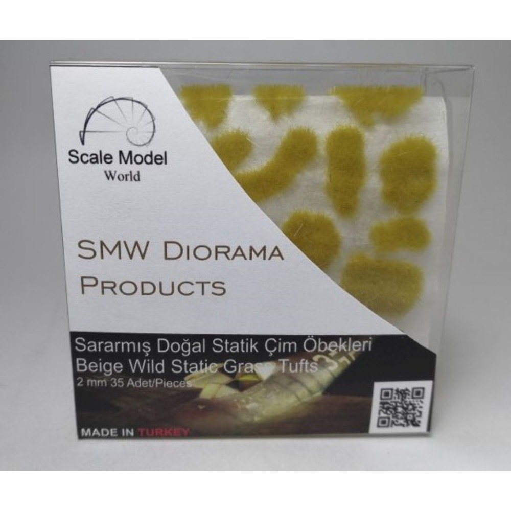 SMW Sararmış Doğal Şekilli Statik Çim Öbekleri 2mm