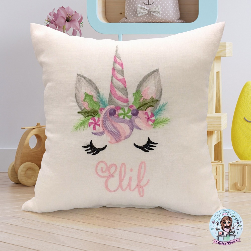 şeker unicorn yastık