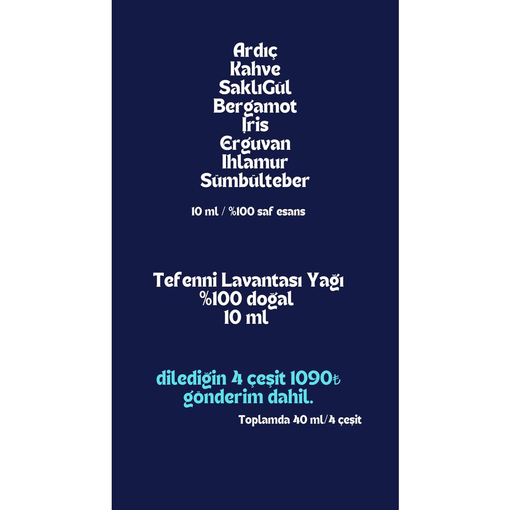 %100 Saf Esans / 4 çeşit