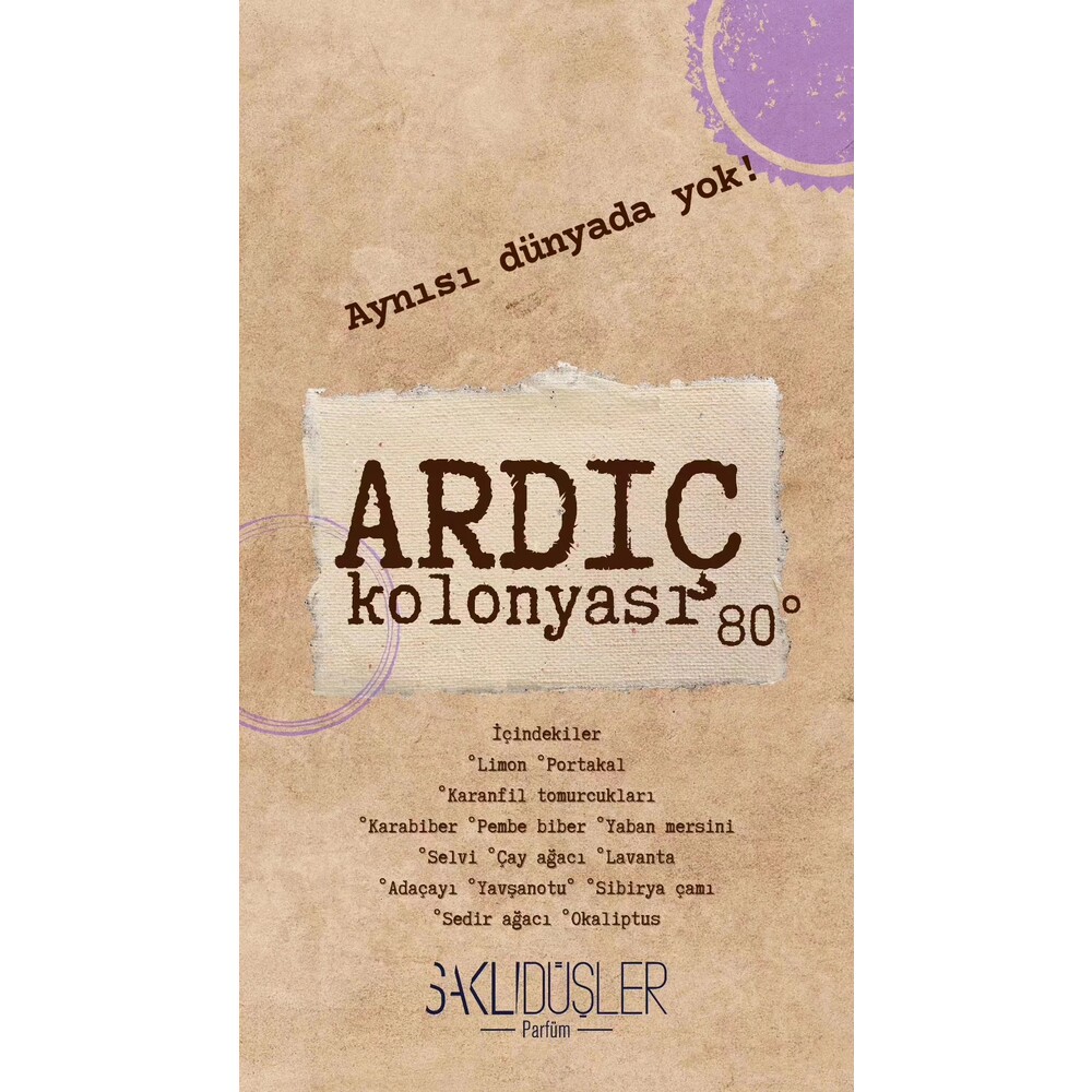2 Adet  Kolonyası / Ardıç-Erguvan