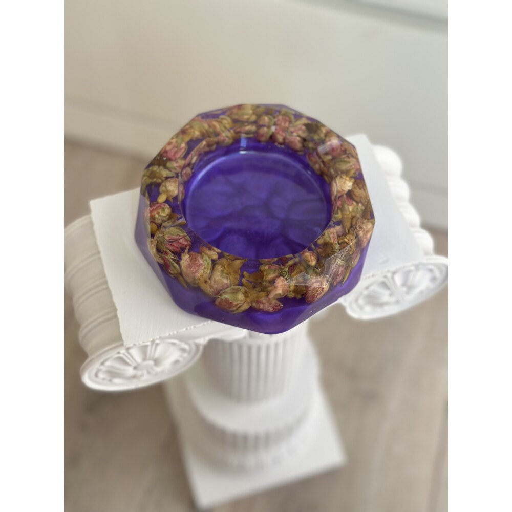Epoksi Gül Kristal Küllük