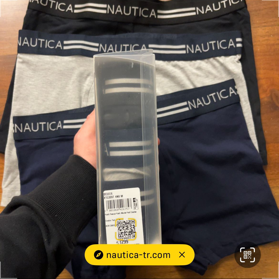 Erkek Orjinal Nautıca Boxer 3lü sert