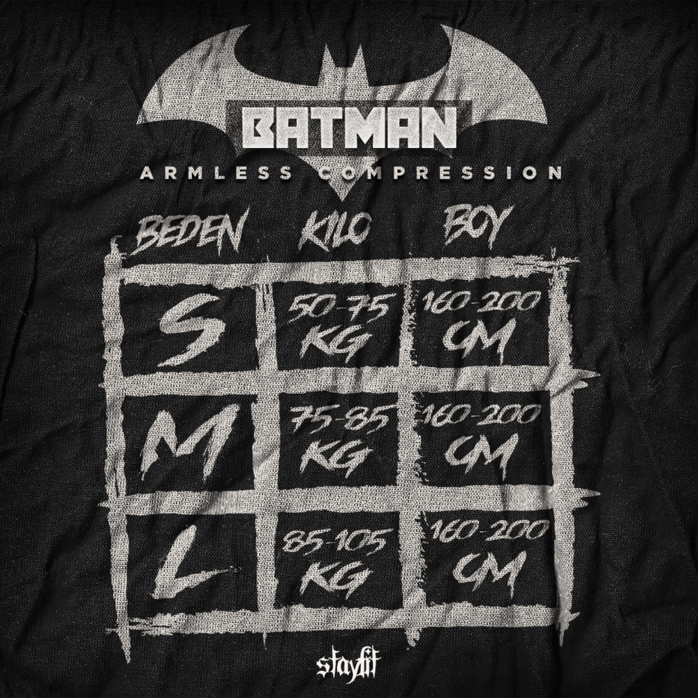 BATMAN SIYAH KOLSUZ COMPRESSION