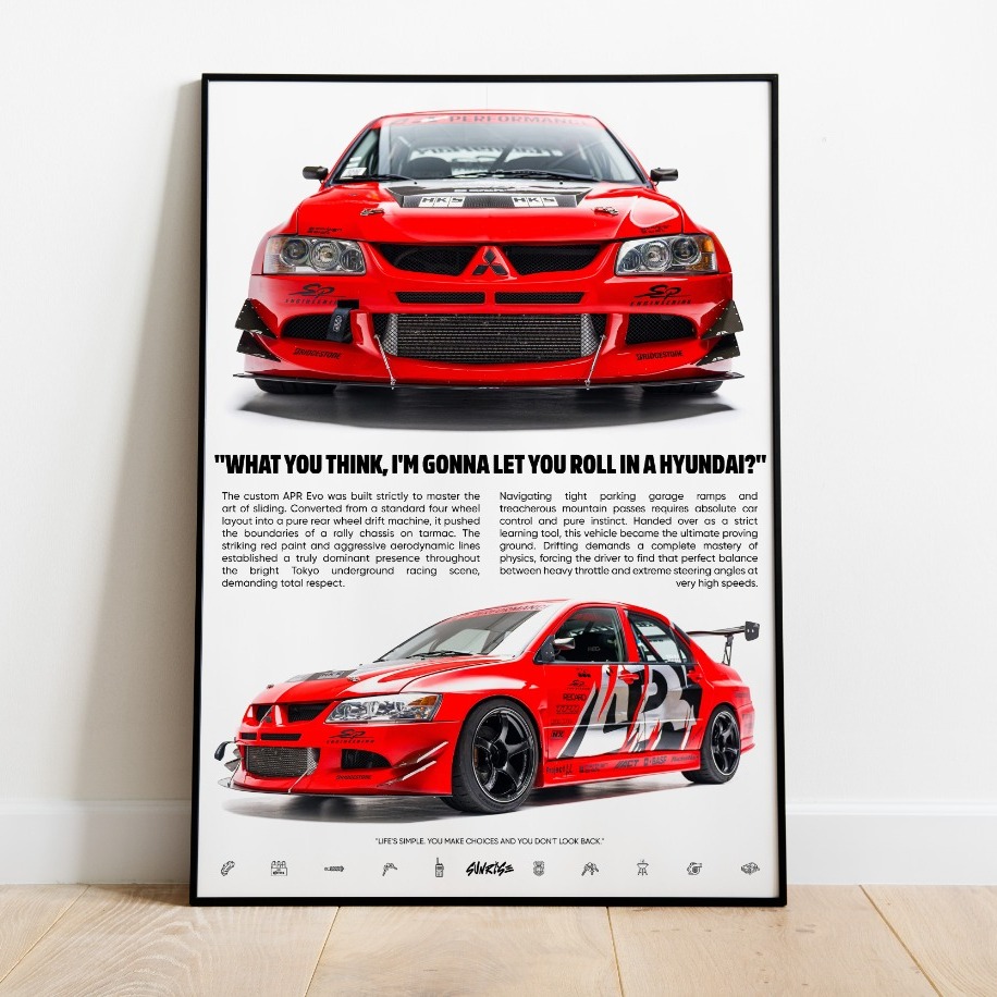 F&F Mitsubishi Lancer Evo IX Poster